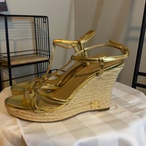 Michael Kors Gold Strappy Heels